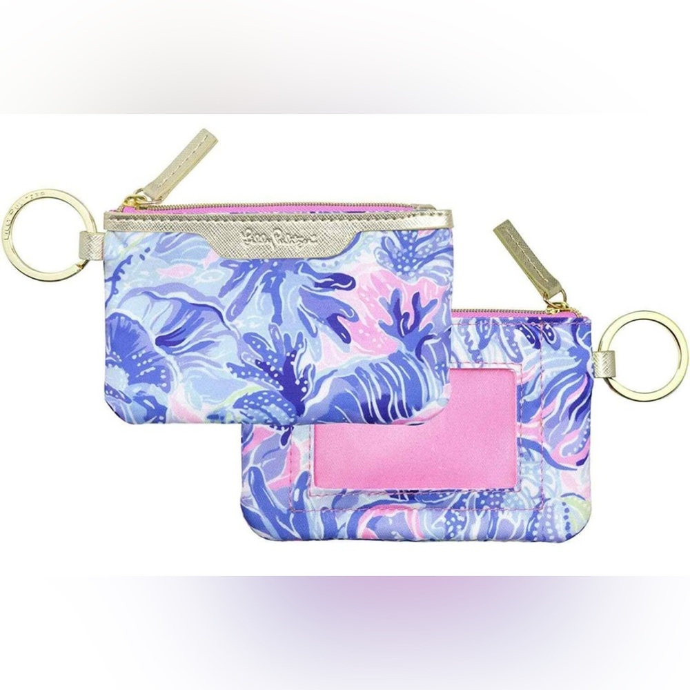 Lilly Pulitzer Blues‎ Pink Preppy ID Case NEW